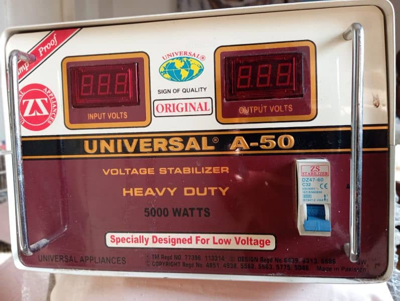 urgent sale Universal 5000 watts analog stabilizer 1