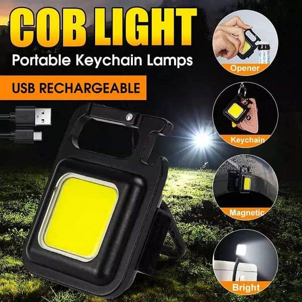 Keychain led light magnetic field super bright flash for video making 0