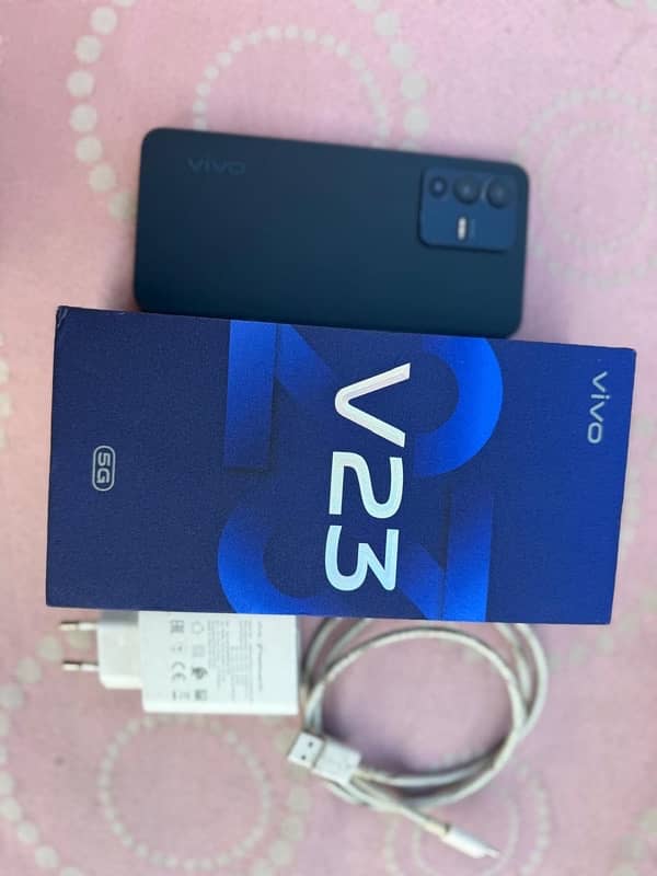 vivo v23 5G New Condition box + orignal Charges 3