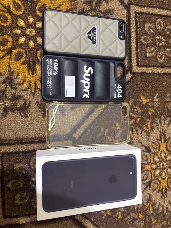 iPhone 7plus pta approved 128 gb with box and charger exchange possibl 7