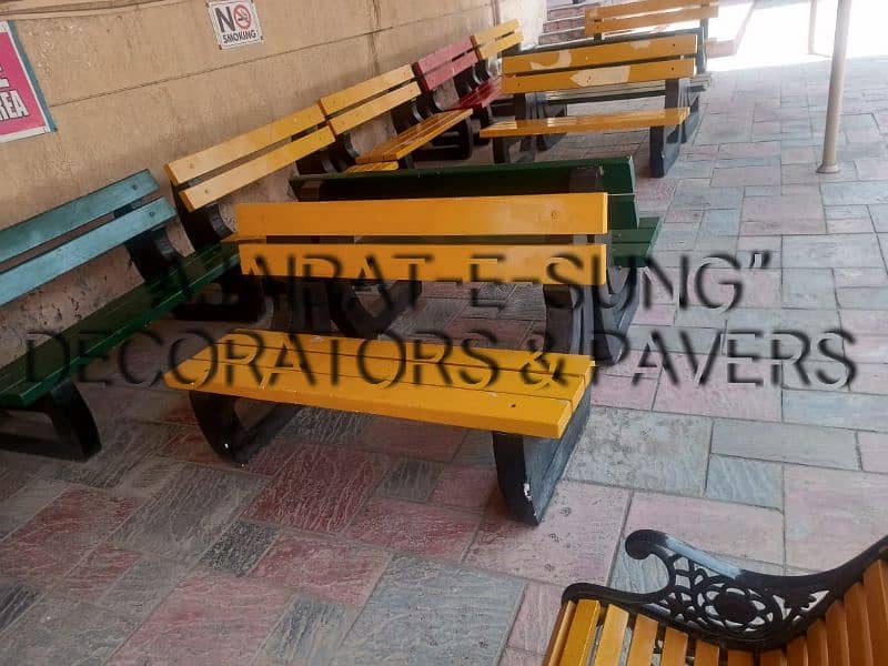 Garden Antique Benches, Tiles, Pavers, Fountains, Water Fall Etc. . . 9