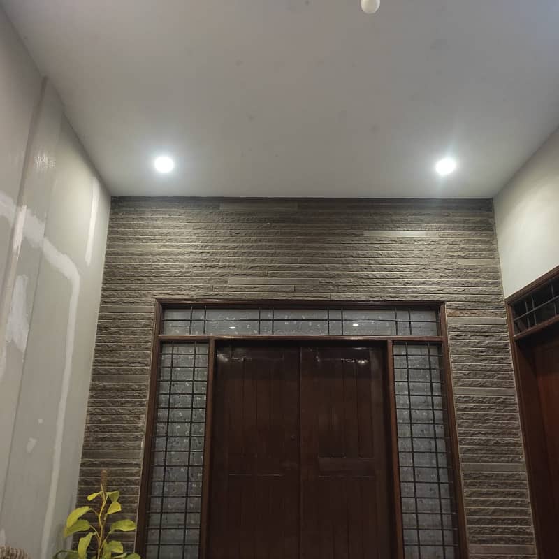 three bed dd first floor portion with roof for rent in johar 13