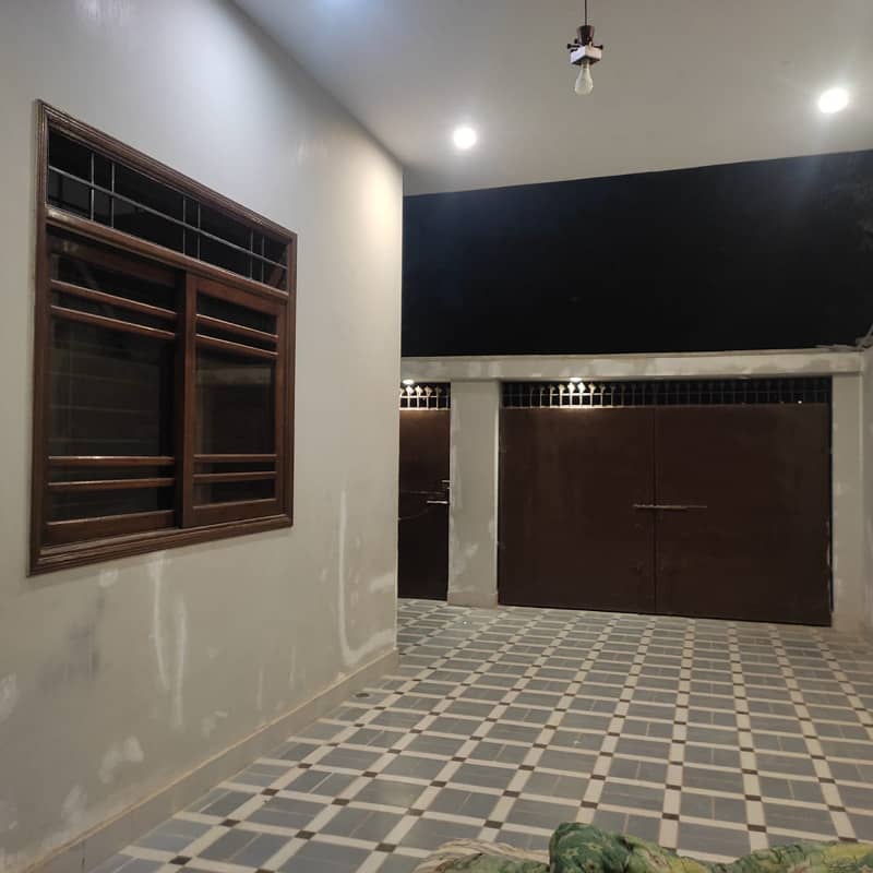 three bed dd first floor portion with roof for rent in johar 14