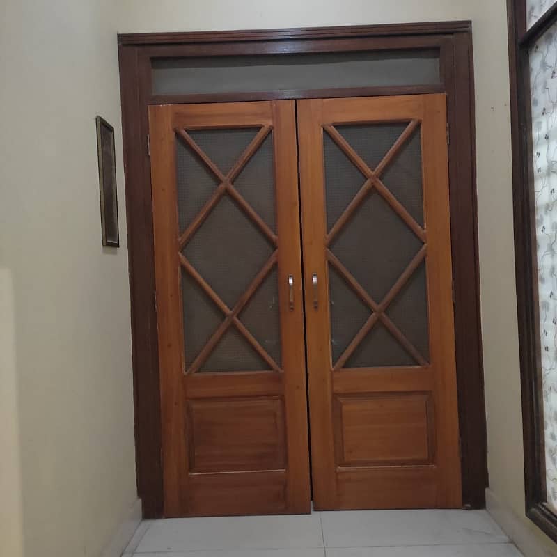 three bed dd first floor portion with roof for rent in johar 26