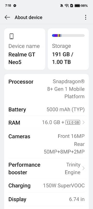 realme GT neo5 5