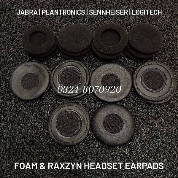 Jabra Evolve 20 30 40 65 Raxzyn Headphone Cushion EARpads Black Cover 2