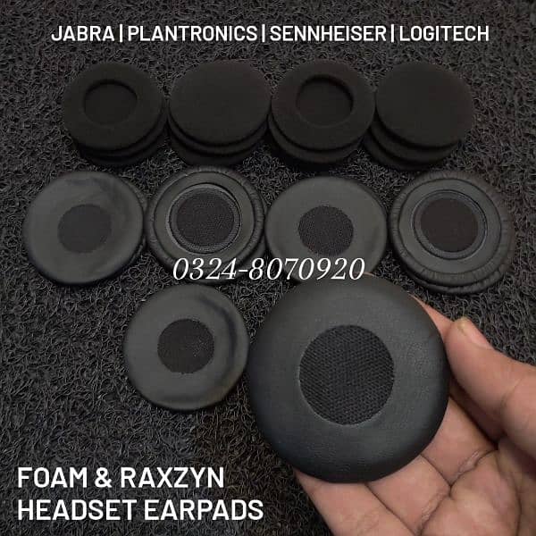 Jabra Evolve 20 30 40 65 Raxzyn Headphone Cushion EARpads Black Cover 3