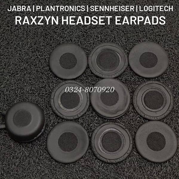 Jabra Evolve 20 30 40 65 Raxzyn Headphone Cushion EARpads Black Cover 4