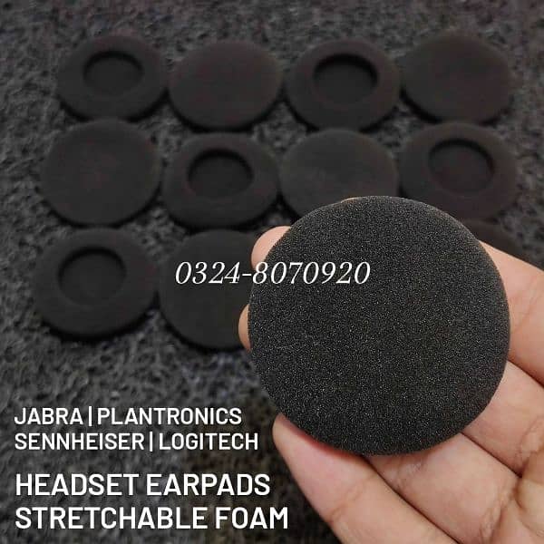 Jabra Evolve 20 30 40 65 Foam Earpads Headphone Ear Cushion Cover Pair 0