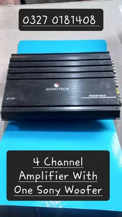 4 Channel Amplifier With One Sony Woofer