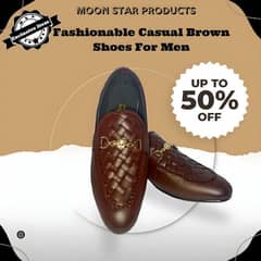 Men's Brown Rexine Casual Dress Shoes free delivery cash on delivery