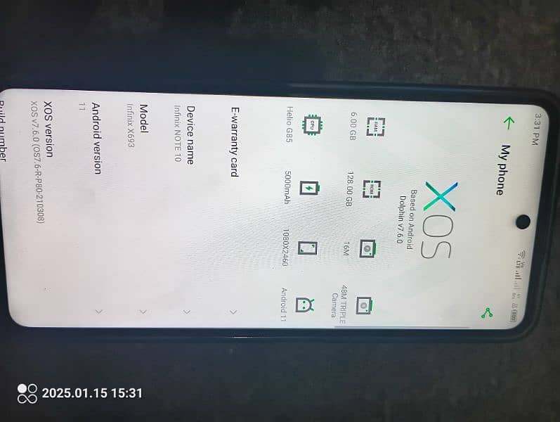 Infinix note 10 6/128 pta approved 6