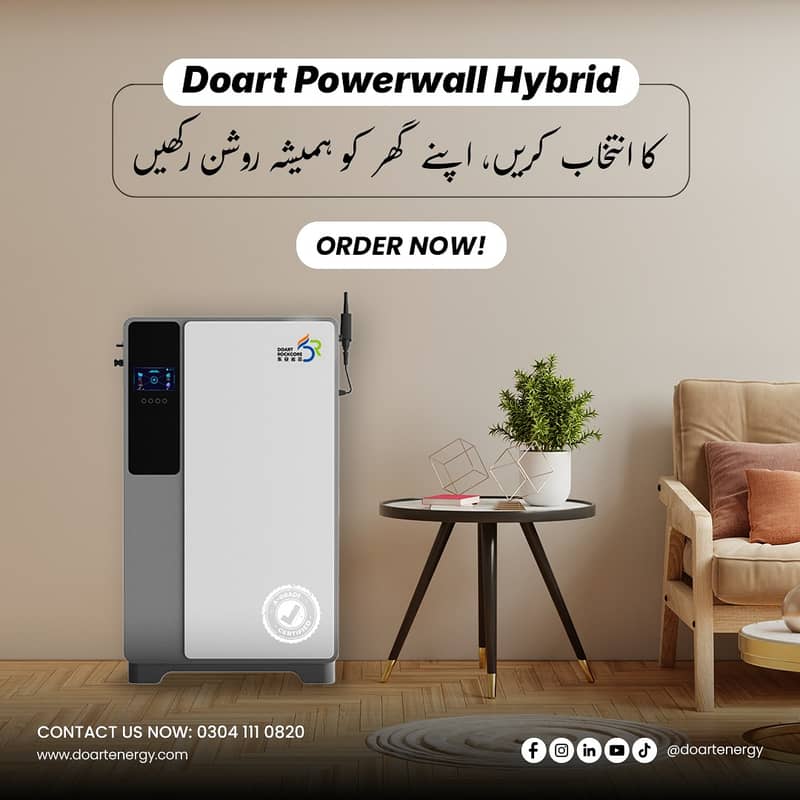 Doart 5kW Powerwall Hybrid Inverter with built-in Lithium-ion Battery 3