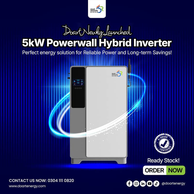 Doart 5kW Powerwall Hybrid Inverter with built-in Lithium-ion Battery 4