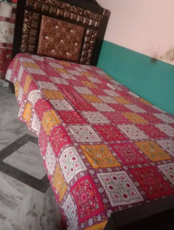 Iron bed for sale with mattress 1