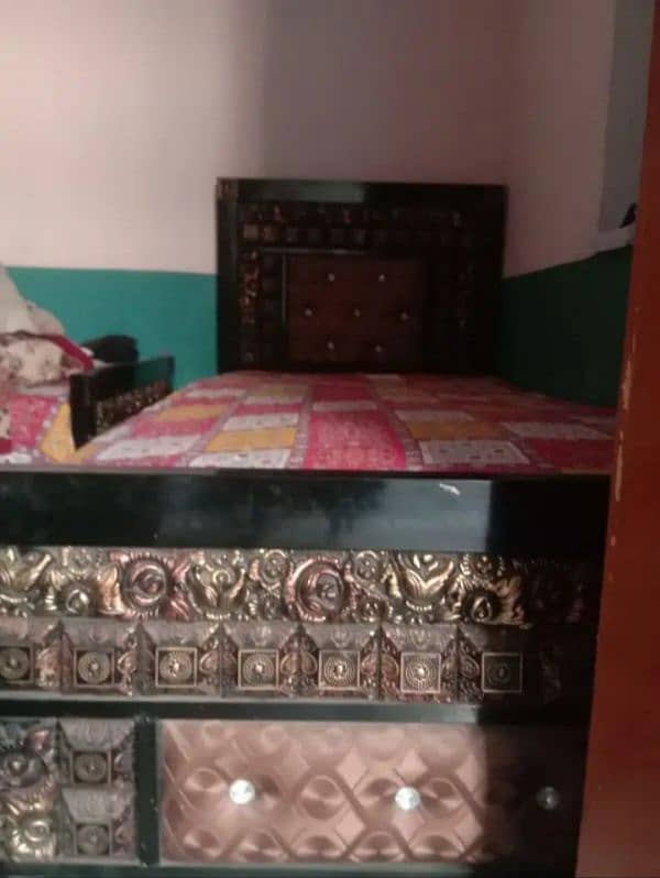 Iron bed for sale with mattress 3