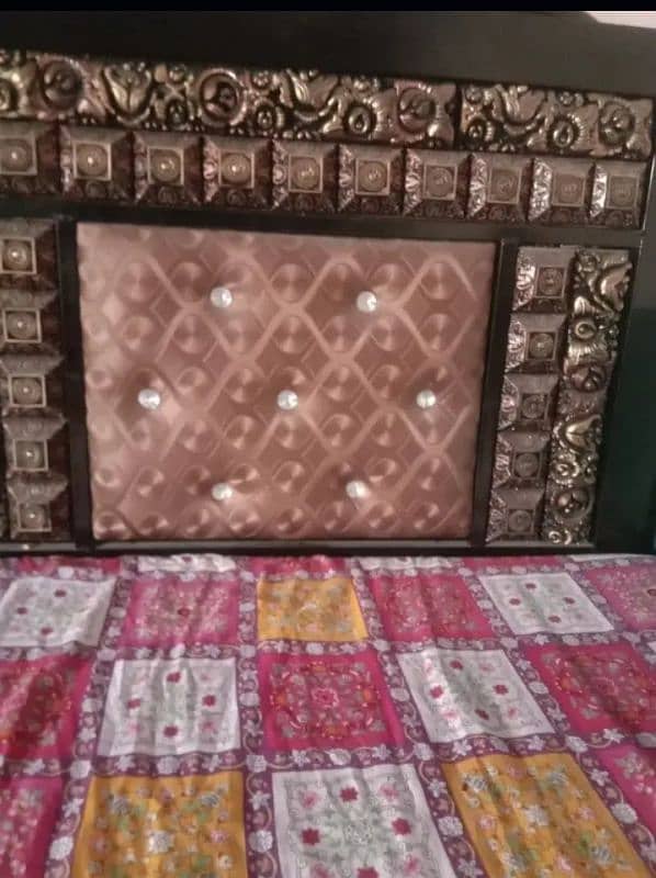 Iron bed for sale with mattress 4