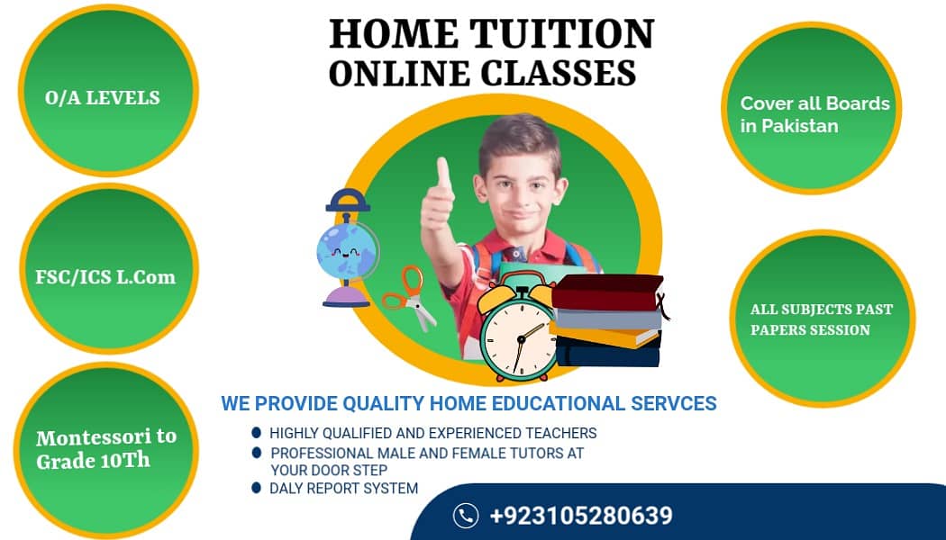 online tutions from Grade 1to FSc 0