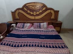 King Size Bed Set / Double bed/ bed dressing side table