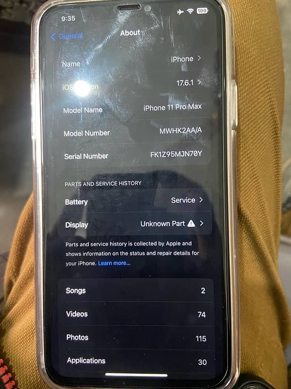 iPhone 11 Pro Max 256 Gb on pta 3