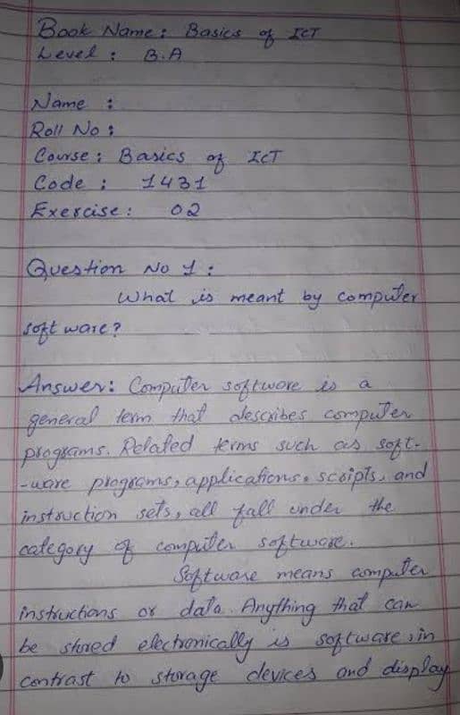 hand writing assignment work 1