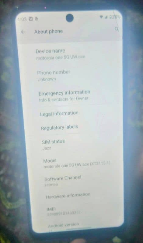 Motorola 5G uw ace 64/4 PTA Aproved 2