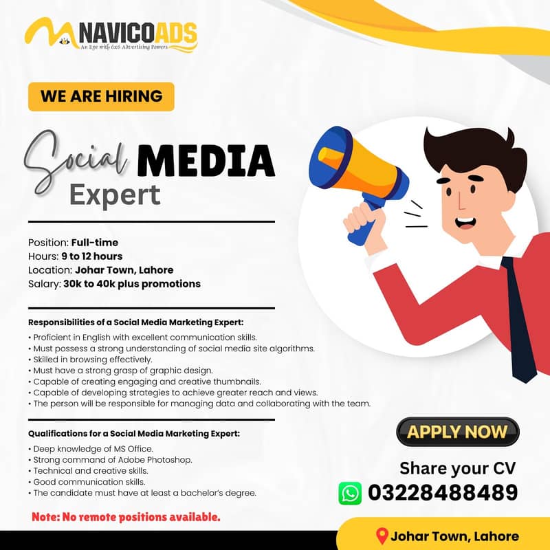 Social Media Marketing & Graphic DesignerJobs 1