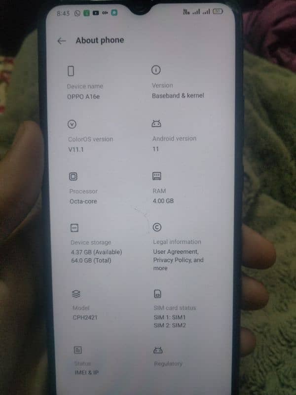 oppo A16e lush condition 3