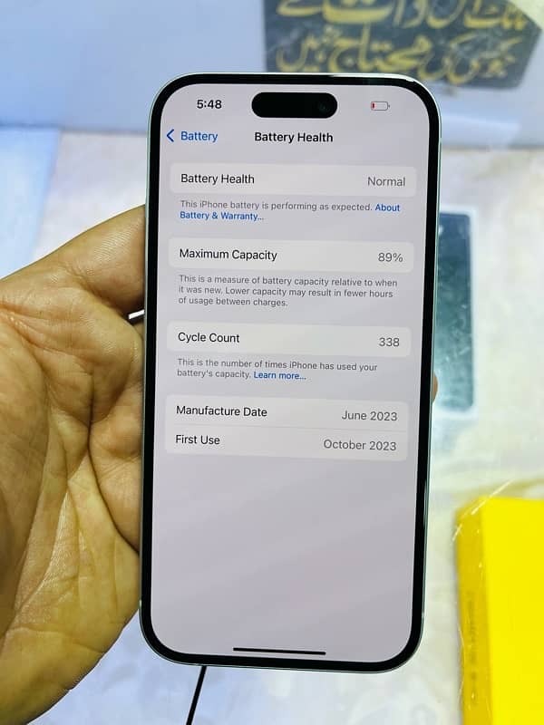 iPhone 15  128 gb  89 health  339 cycle count  Jv lla model  Waterproo 9