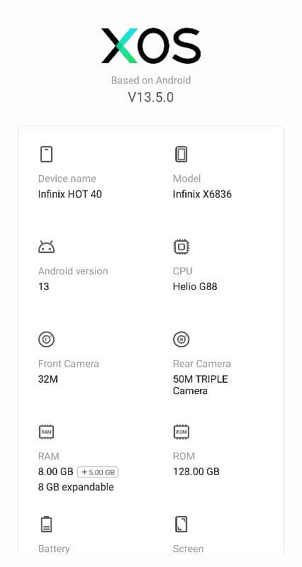 infinix hot 40.10 by 10 conditions. only one month use 4