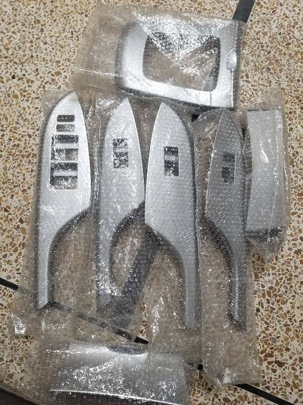 Toyota corolla 2009-2012 Door switch panels silver 7 pcs set 5