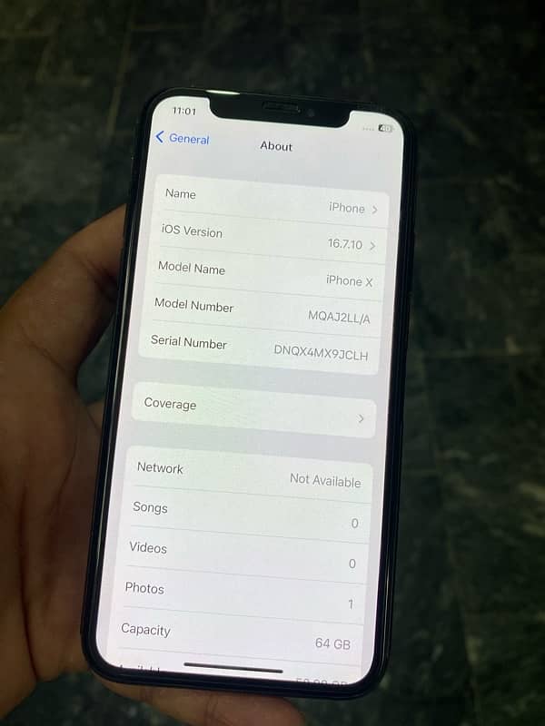 Iphone x 64gb for sale 10/10 condition 9