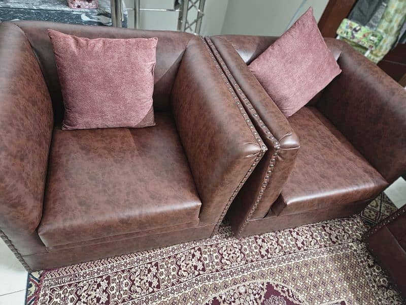 5 seater leather sofa 1