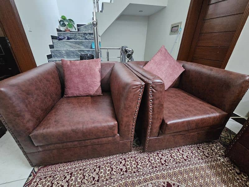 5 seater leather sofa 6