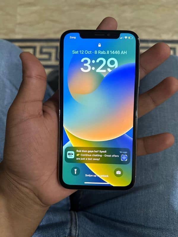 iphone x pta approved 256 gb exchange posibel  11 pro and 12 mini 0