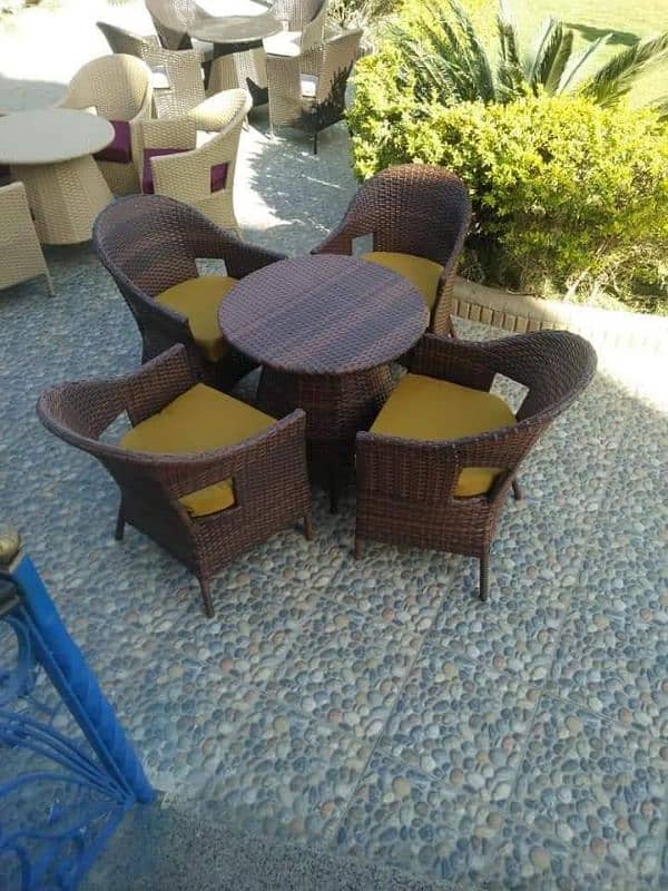 OUTDOOR RATTAN SOFA SET, PATIO GARDEN FURNITURE DECK LAWN CHAIRS 19