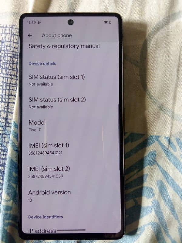 Google pixel 7 for sale - Non PTA 5