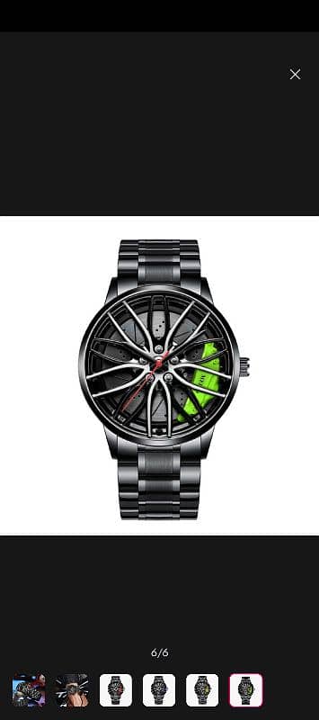 Car watches for men, stainless steel and waterproof 4