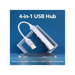 Aluminium Shell Portable 4 Ports USB 3.0 Adapter/usb