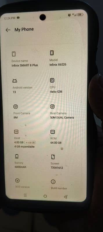 infinix smart 8 plus  4+4 64 for sale neat n clean. 2