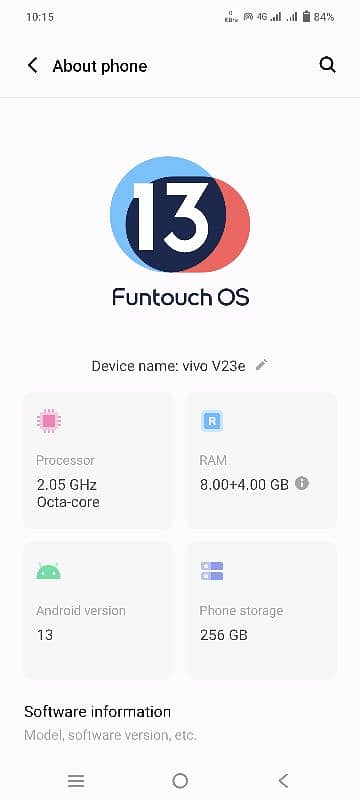 vivo v23e 12/256gb 10