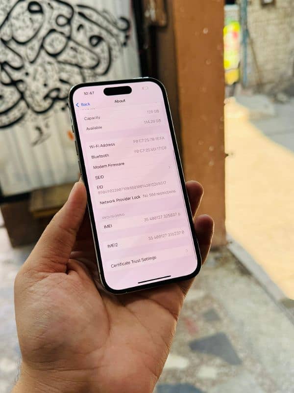 iphone 14 Pro 128GB Non PTA 4 Months Sim Time 8