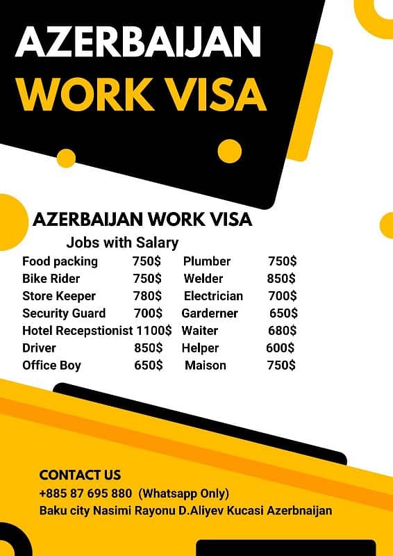 Azerbaijan work visa available 0