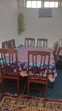 dining table (8 chairs and 1 table)