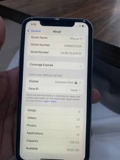 iphone 11 128gb factory unlock non pta  battery 80% panel change