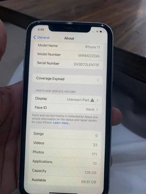 iphone 11 128gb factory unlock non pta  battery 80% panel change 0