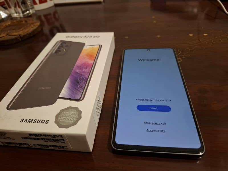 Samsung A73 5G Grey 256GB/8GB Company PTA Approved with Box 0