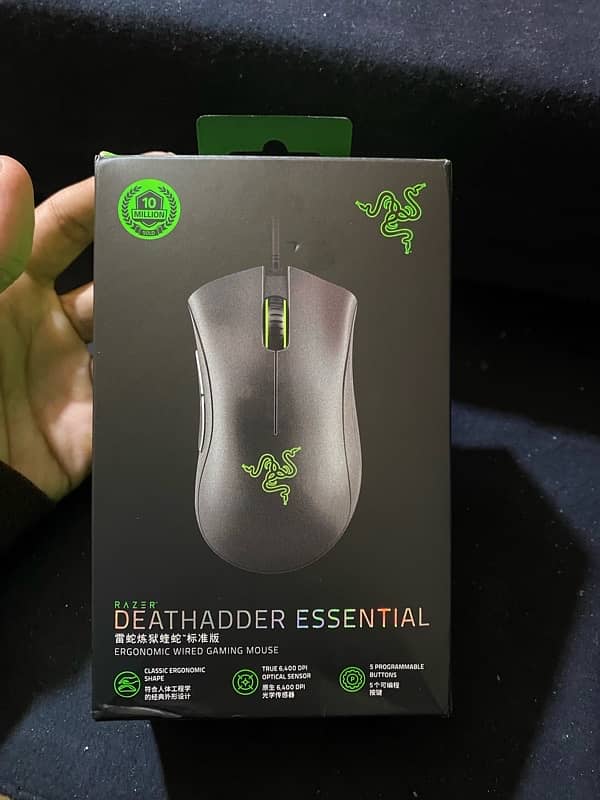 Original Razer DEATHADDER Ergonomic Gaming Mouse Just Box Open 1