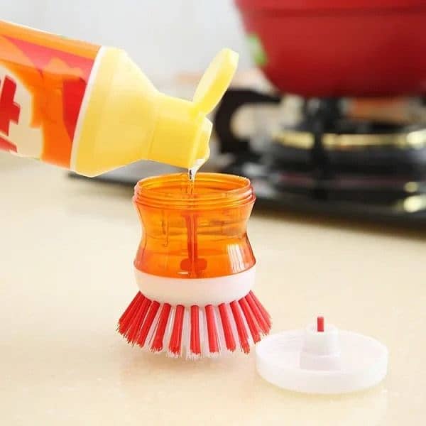 Mini Kitchen Liquid Dish Cleaning Brush 2