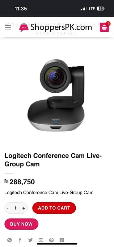 Logitech PTZ 2 PRO Streaming 1080p Webcam 4